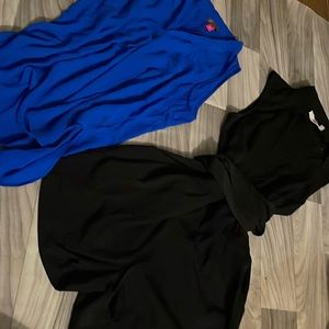 Black Romper(Shorts) + Royal Blue Shirt